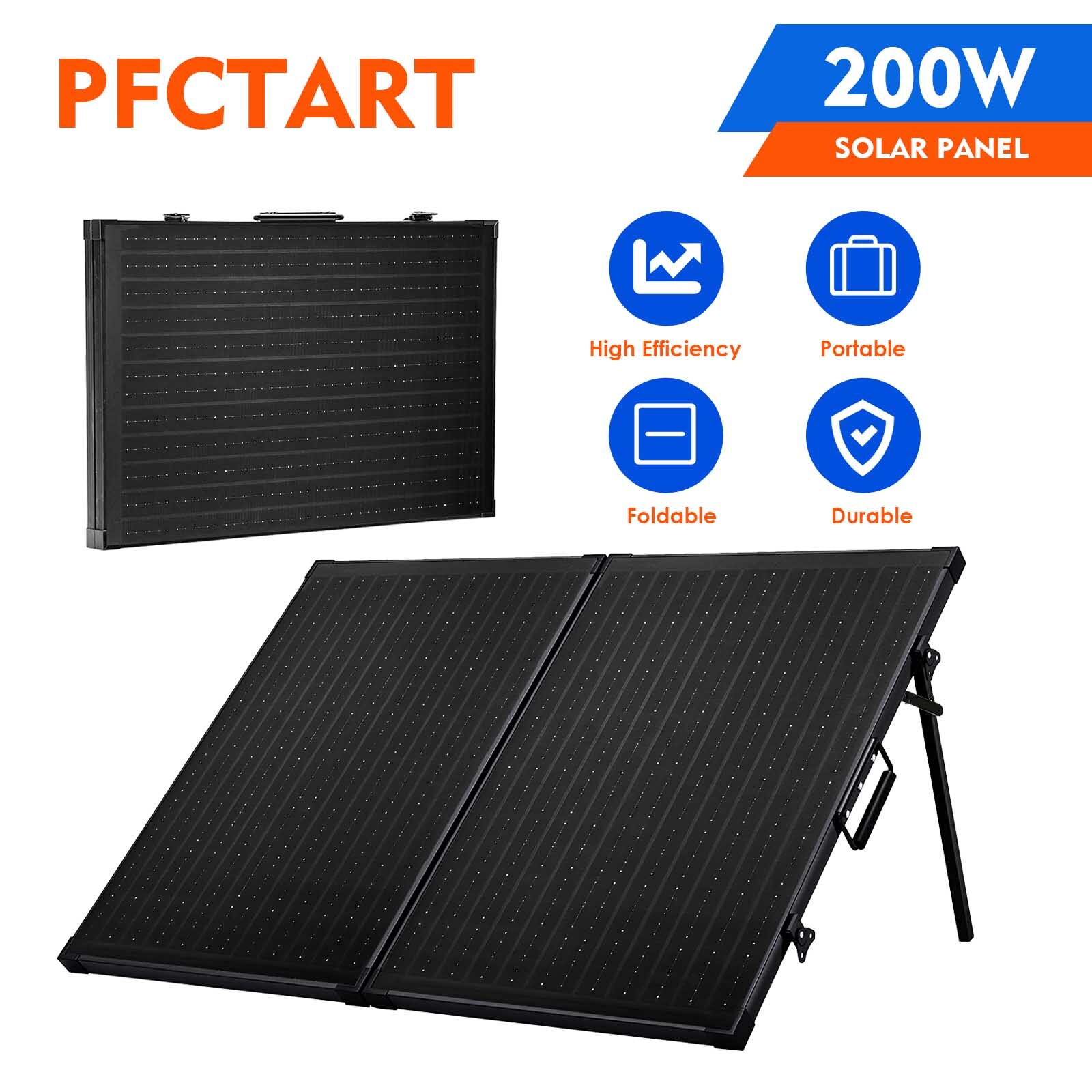 200W MONO Portable Foldable Solar Panel Kit Battery Charge Generator Camping RV