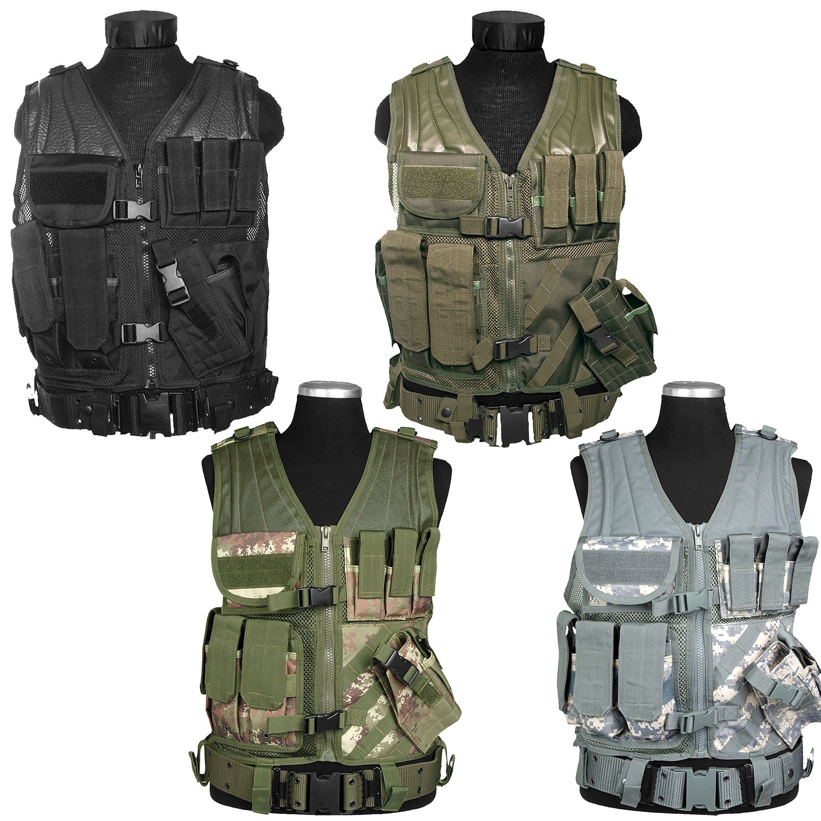 USMC Swat Einsatzweste mit Koppel, verschiedene Farben