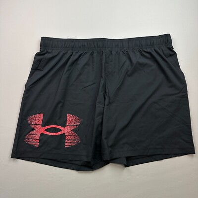 Under Armour Shorts Mens 3XL Black UA Tech Loose Woven Graphic Logo NWT