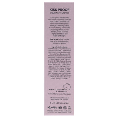 Kiss Proof Lipstick Liquid Matte - 14 Chocolate Temptation by Klara - 0.27 oz