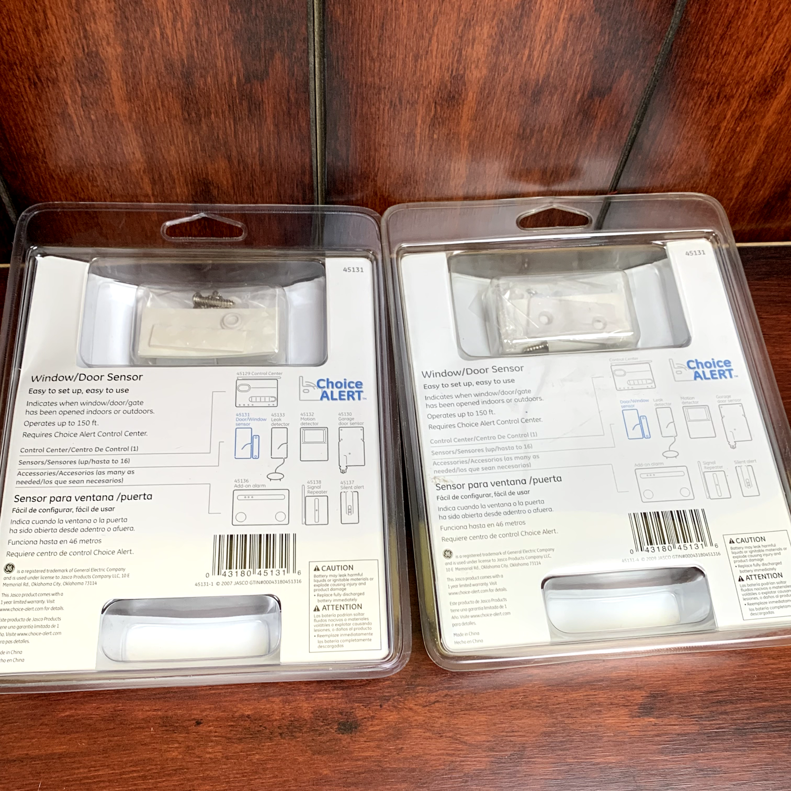 Lot of 2 Wireless Alarm System Door Sensor Home House GE Choice Alert Set