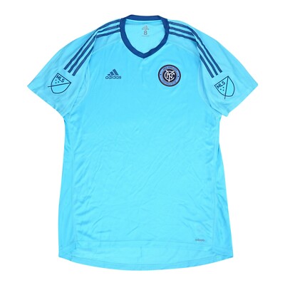 New York City FC MLS Adidas Men's Bright Cyan Long Sleeve