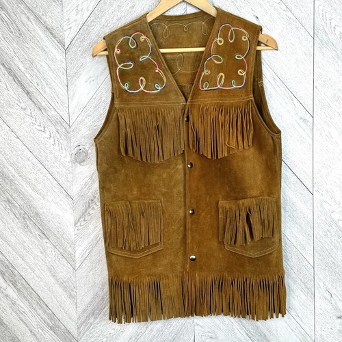AMERI FRINGE VEST SET SUEDE JACKET