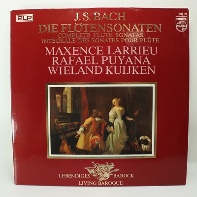 Bach Complete Flute Sonatas 2 LP Set Puyana Larrieu Kuuken Philips 1967