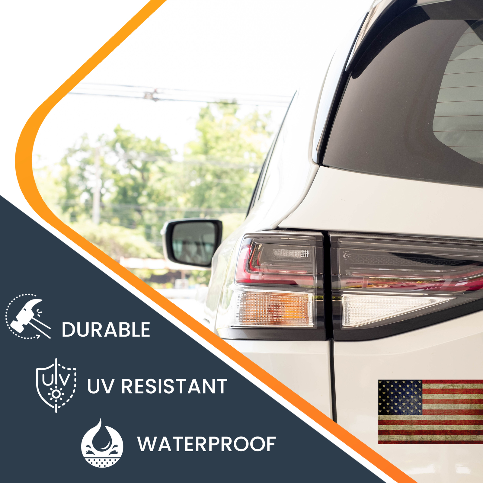 Magnet Me UP Weathered American Flag Magnet Decal 3x5 Inches Automotive 2PK