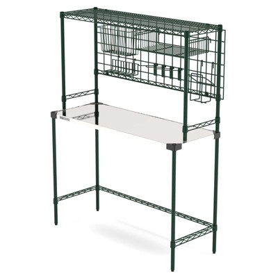 Metro CR1848AIO Prep Station, 18x48x63, Epoxy Coated Steel