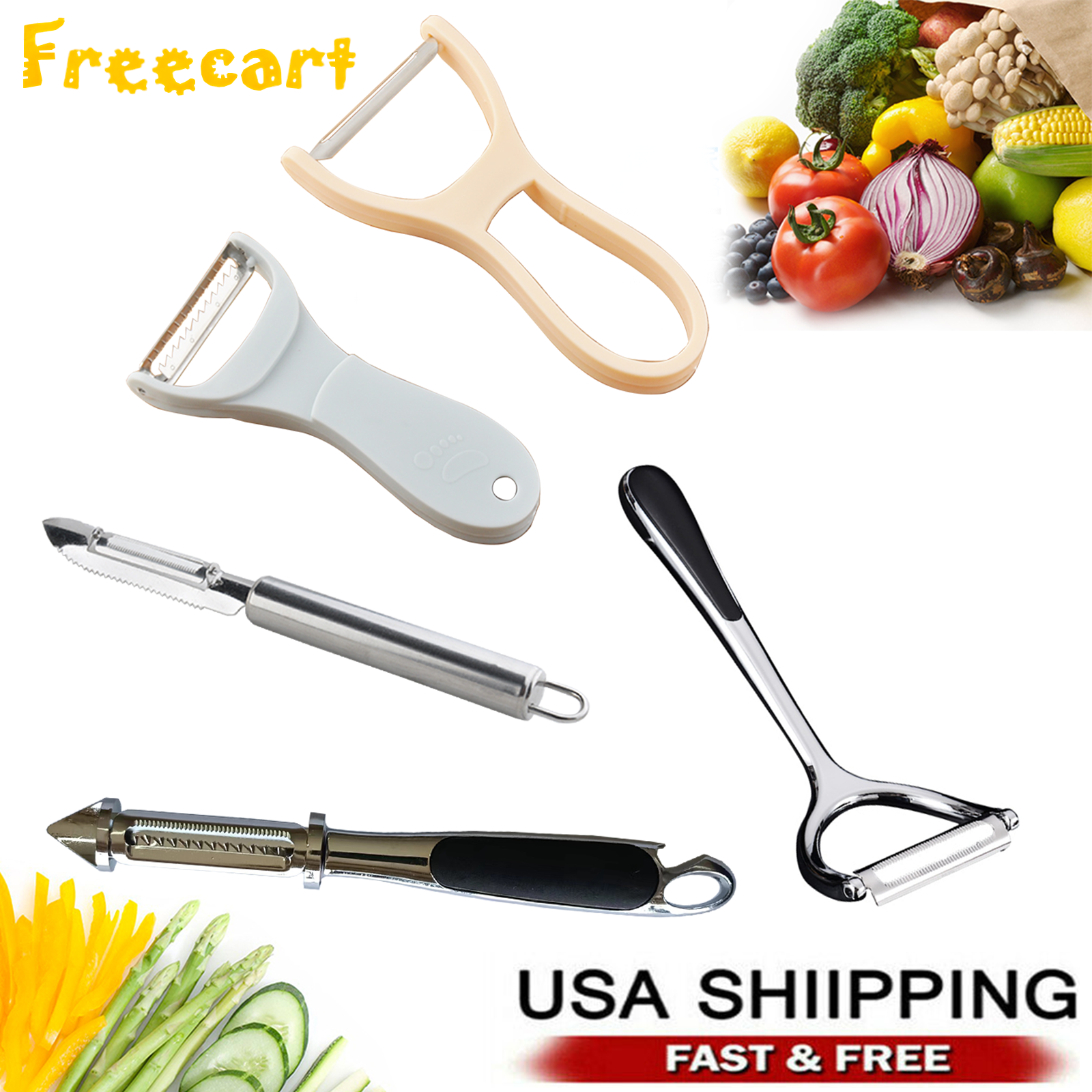 Stainless Steel Sharp Peeler Fruit Apple Vegetable Potato Y Peeler Kitchen tool
