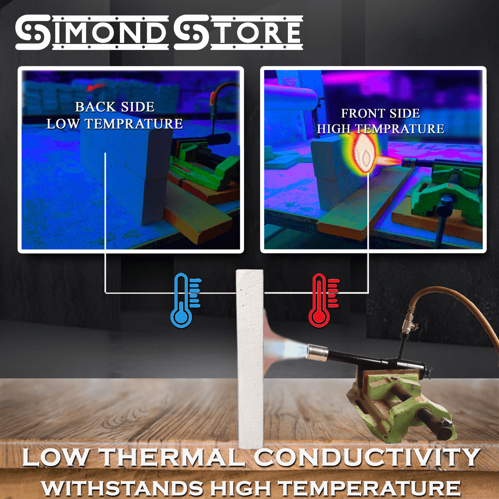 Insulating Firebrick 9x4.5x2.5 IFB 2500F Set of 8 Fire Brick