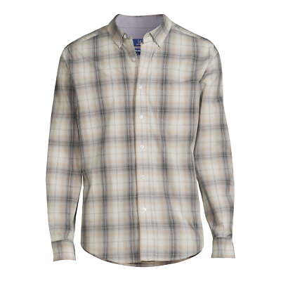 George Men's Pick Color Lightweight Button-up Long Sleeve Poplin Shirts: S-3XL