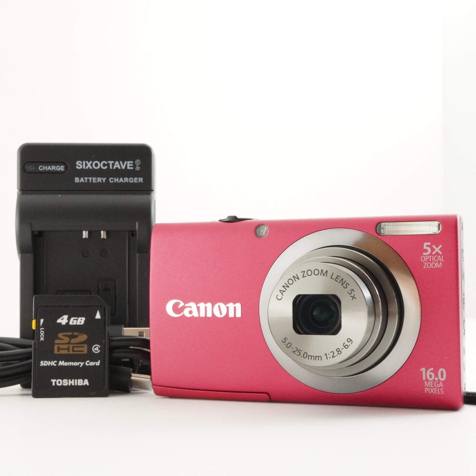 K1519 Canon PowerShot A2300 PC1732ピンク MINT] Canon PowerShot A2300 Pink 16.0 MP Digital Camera
