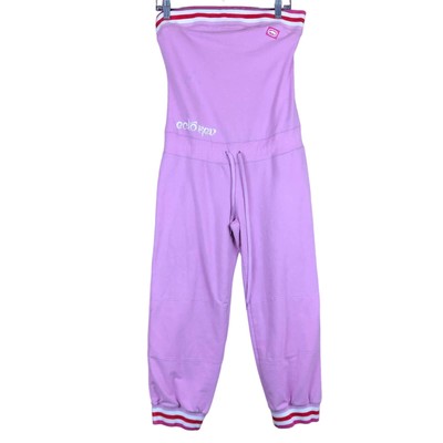 Vintage Ecko Red Womens Romper Pink Tube Top Jumpsuit Y2K Streetwear Stretch L