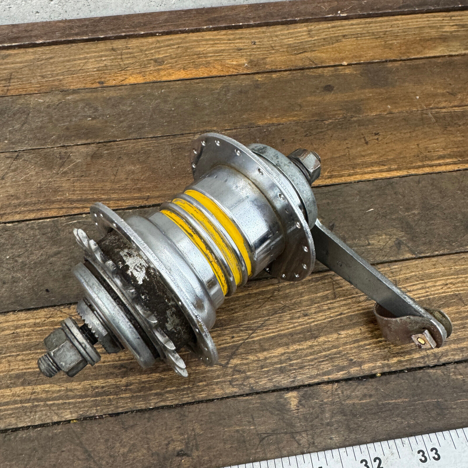 Vintage Bendix Yellow Band Hub Schwinn 2 Speed Kickback 36 Vintage Bendix Yellow Band Hub Schwinn 2 Speed Kickback 36