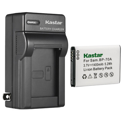 Kastar Battery AC Wall Charger for Samsung BP-70A & Samsung PL200 PL201 Camera