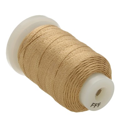 The Beadsmith Pure Silk Cord   Gold Color   Size FFF (0.419mm/0.0165 )   92 Y...