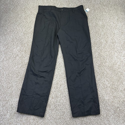 NEW IZOD Golf Pants Slim Fit Size 36x30 Mens Flat Front Black Golfer | eBay