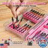 Geinxurn 28Pieces Impact Screwdriver Bits Set, Magnetic S2 Steel Phillips/Slotted/Square/Torx Insert Power Bits Tips, Impact Bit Holder with Pink Storage Box Case