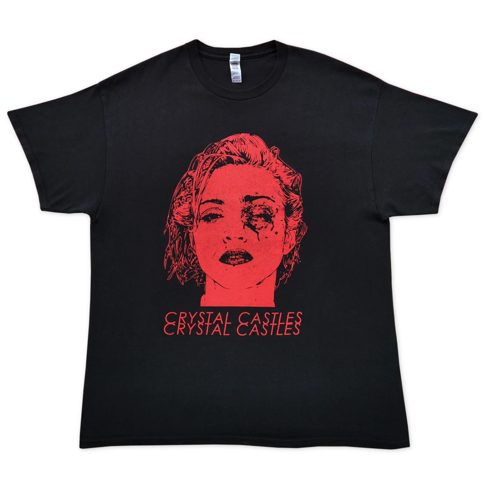 Crystal Castles Madonna Tour Shirt, Heavy Cotton Black
