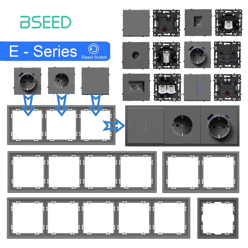 Button Reset Switch Module USB Phone Charge Socket Parts Wall Light Switch Key I