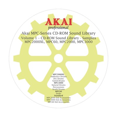 Akai MPC2000XL, MPC60, MPC2000, MPC3000 CD-ROM Sound Library Volume 1- Samples