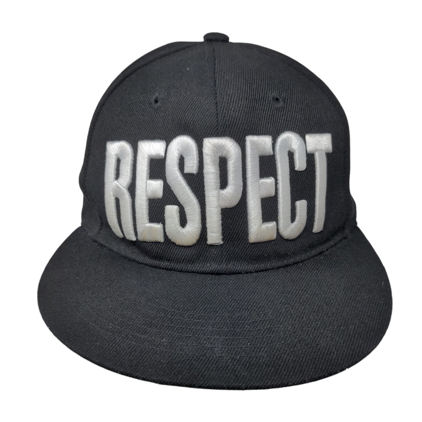 Respect Snapback Hat Black OSFA Adjustable Embroidered New