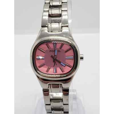 Fossil women's watch. Pink oval face. ES-9764, 250311 | eBay