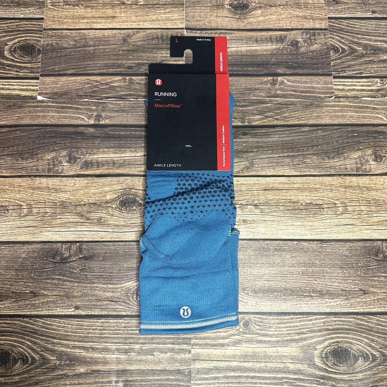 Lululemon Men's MacroPillow Ankle Run Sock NWT Size Large (MRLN)