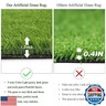 SHACOS Artificial Grass Rug 3x5 Feet 1.2 inch Outdoor Fake Grass Turf with Drainage Holes Grass Carpet Grass Mat for Patio Balcony Yard Lawn Deck Decor