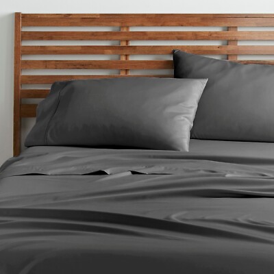 1800 Deluxe Series 4Piece Bed Sheet Set Deep Pocket Wrinkle Resistant Silky Soft