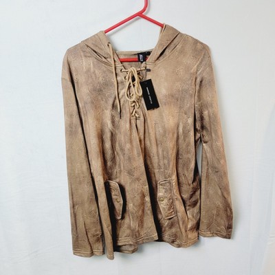 Jellybuddy Men's Warrior lifestyle Hoodie 9 Brown Size L NWT