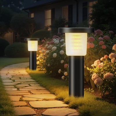 Solarleuchten INTELAMP 2x40 cm mit Fernbedienung IP65 500 lm 3800 mAh Stahl 2stk