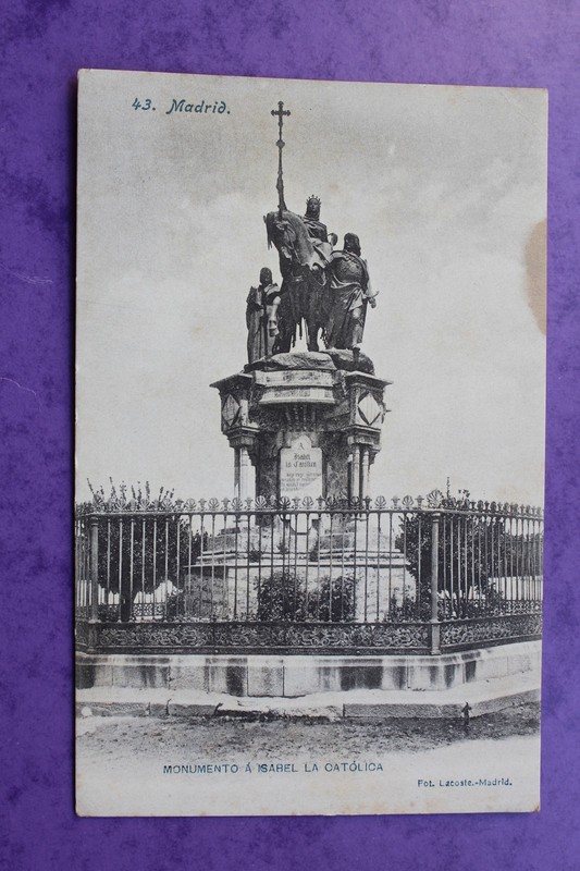 Carte Posatle Ancienne Madrid - Monumento A Isabel La Catolica