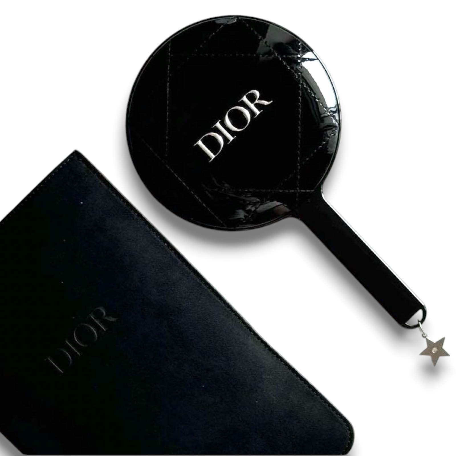 Christian Dior - 極美品△正規品 クリスチャンディオール 2019年 9F4G15AM107 ベルト付き 総柄 カシミヤ混 ベスト/ノースリーブカーディガン 白×黒 40 伊製 極美品△正規品 クリスチャンディオール 2019年 9F4G15AM107