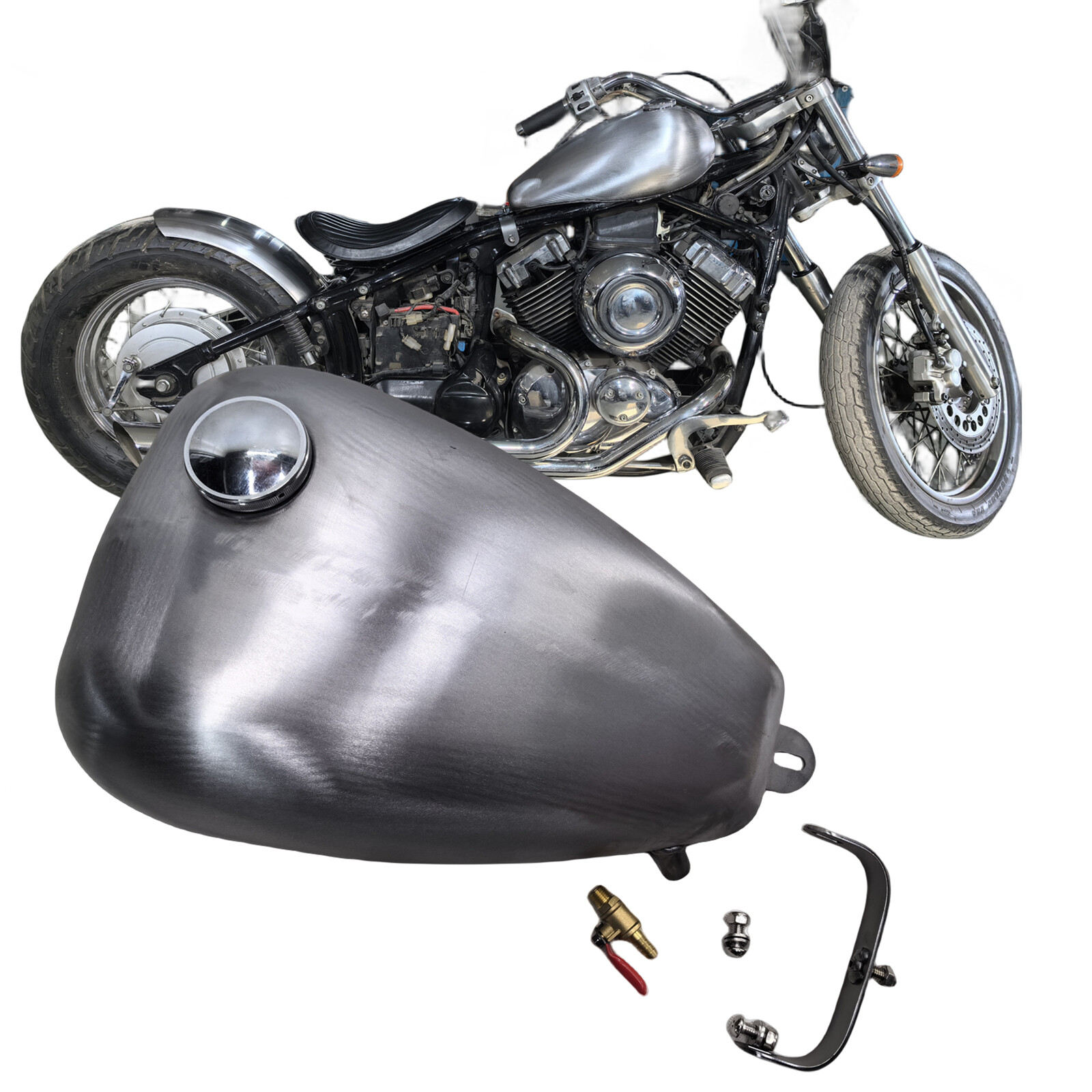 7L Modified Motorcycle Petrol Gas Fuel Tank For YAMAHA DRAGSTAR