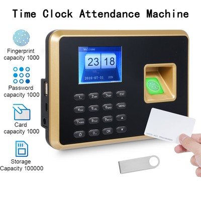 Bisofice Biometric Time Clock Attendance Machine Support Password & ID Card J2Y4