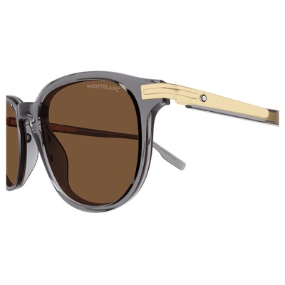 MONTBLANC MONT BLANC MB0276S-004 GREY GREY BROWN SUNGLASSES