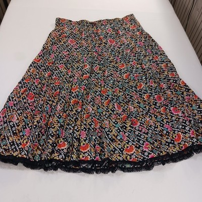 White Stag WS625328 Women’s Plus Multicolor Floral Pleated Skirt Size 18/20W