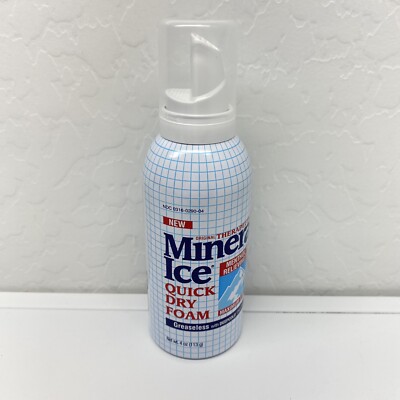 Mineral Ice Therapeutic Pain Relieving Quick dry foam 4. oz Pain Relief new
