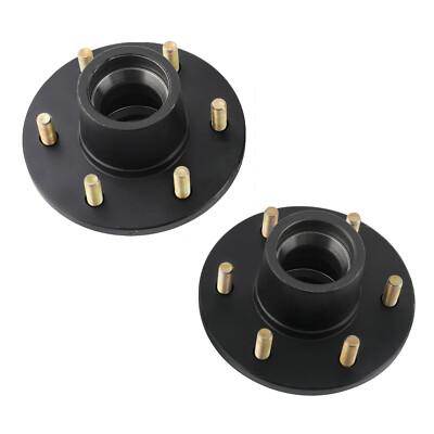 Pair Trailer Hubs Convert Mobile Home with Bearings 6000# 6 Lug 6x5.5 Idler Axle