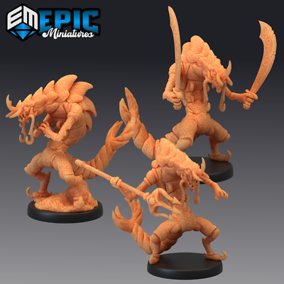 Shrimp Folk DnD Miniatures – Sea Creatures by Epic Miniatures | 28mm Resin Set