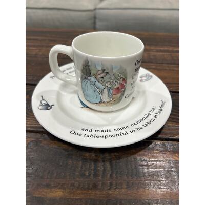 Wedgwood Made in England Peter Rabbit cup and saucer Beatrix Potter Tea Set