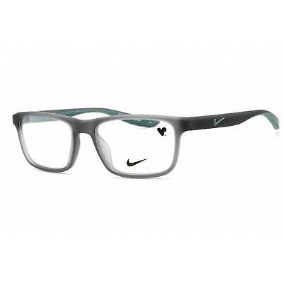 Nike Unisex Eyeglasses Matte Dark Grey Plastic Rectangular Frame NIKE 7046 034