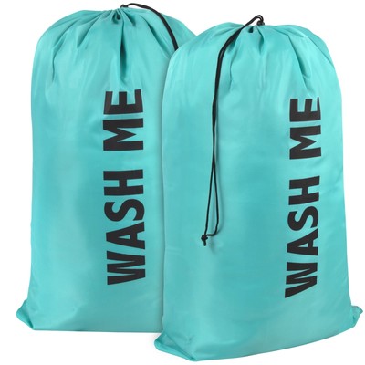 Washable Drawstring Laundry Bags 2 Pack Extra Large Heavy Duty College Dorm Dirt