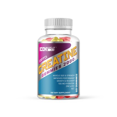 Icon Muscle Creatine Gummies 2000 Creatine Monohydrate Muscle Growth & Strength