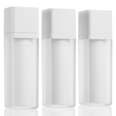 Ipetboom 3Pcs Travel Bottles Empty Airless Pump Bottles Cosmetic Cream Pump B...