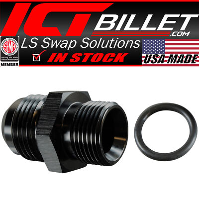 LS Truck Turbo Oil Drain Pan Adapter -10AN Hose to Oil Pan