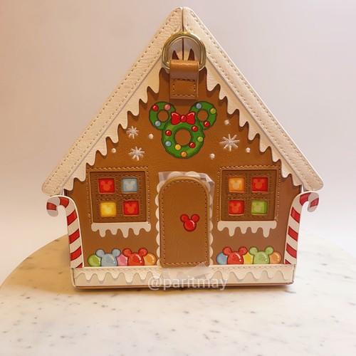 ☆Disney限定Loungefly Gingerbread HouseミニBackpack☆ Loungefly x Disney Mickey and Friends Gingerbread House Mini