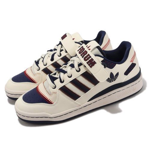 

adidas Originals Forum Low Chalk White Navy Scarlet Мужчины Унисекс Повседневная IE7309, Белый, Forum Low