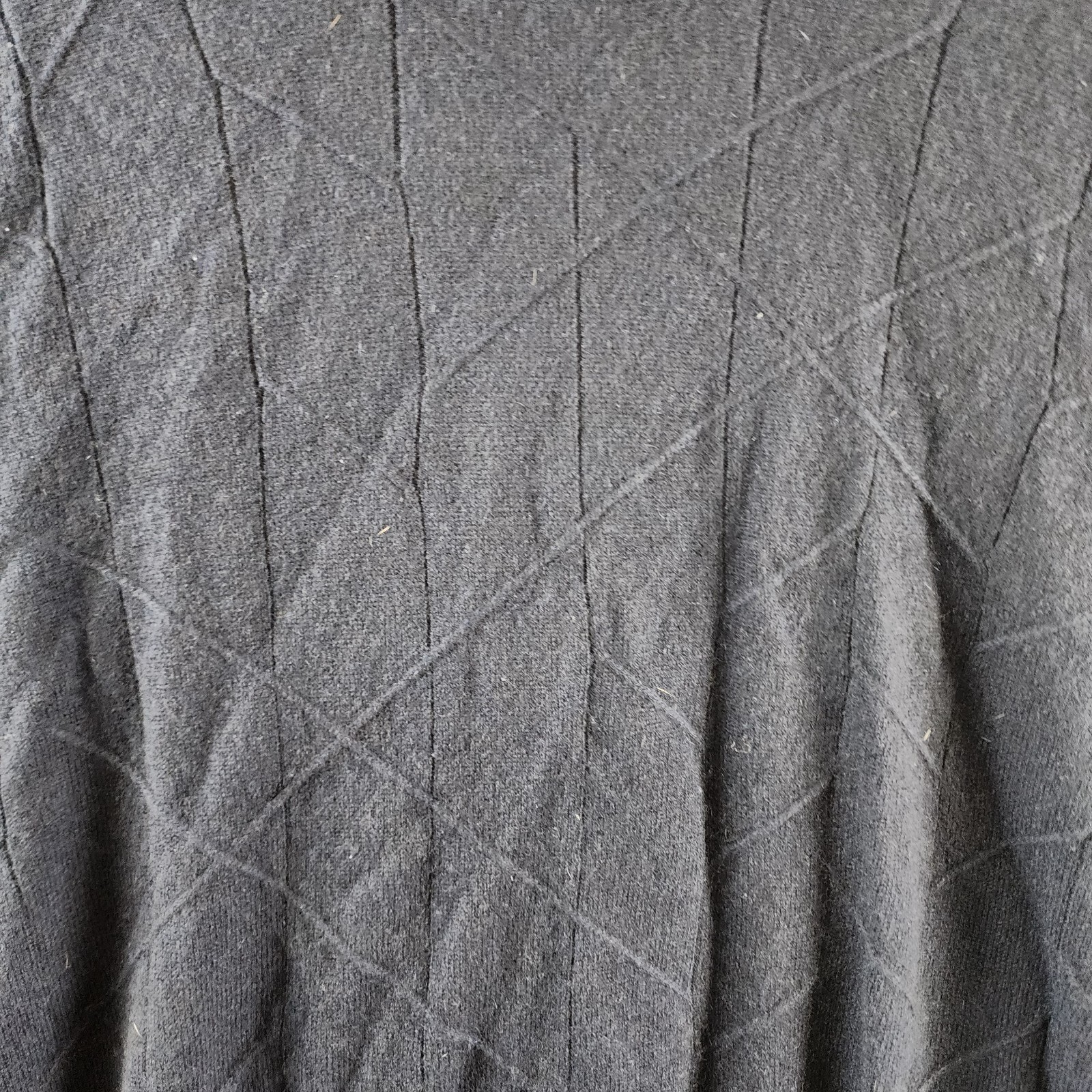 The Men's Store at Bloomingdale's Cashmere Novelty Stitch Sweater Men's L Navy - Picture 4 of 14