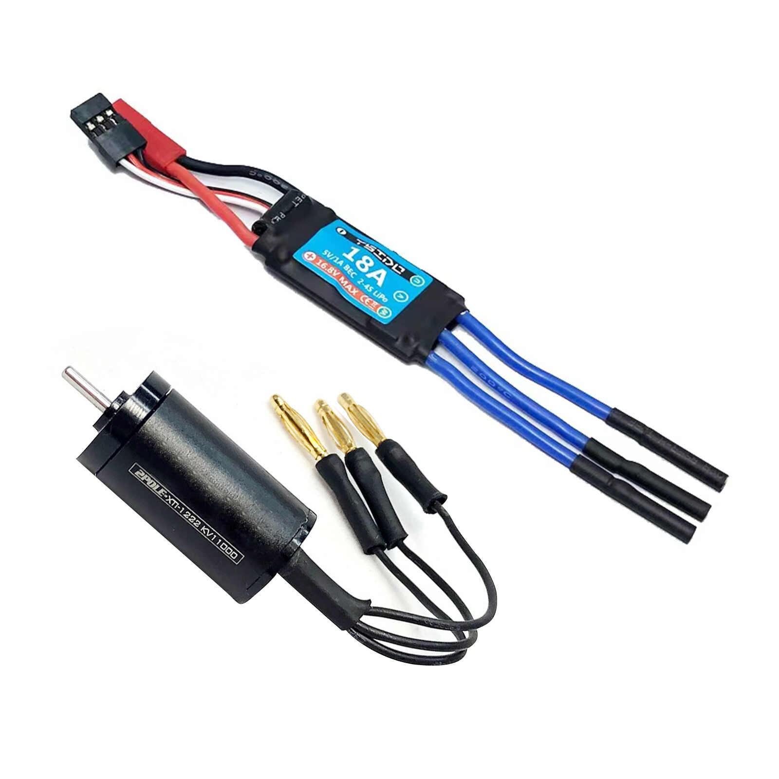 18a Waterproof 1000kv 2 Poles Brushless Motor Esc Kits