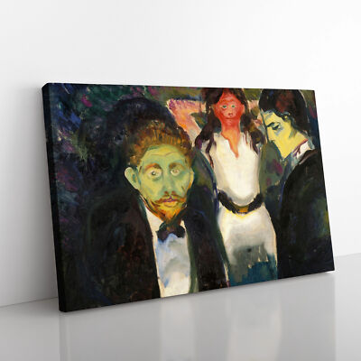 Jealousy By Edvard Munch Canvas Wall Art Print Framed Picture Decor Living Room